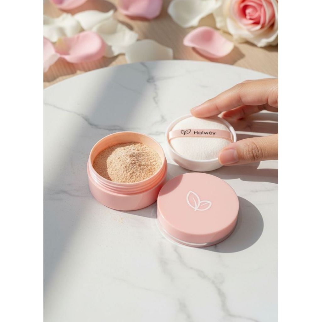 Translucent Milk Loose Powder untuk semua jenis kulit (Bedak Tabur Transparant Halwey no cakey)