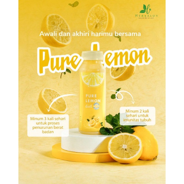Pure Lemon Diet HERBALOV terbuat dari 100% Murni Lemon Untuk Diet Langsing
