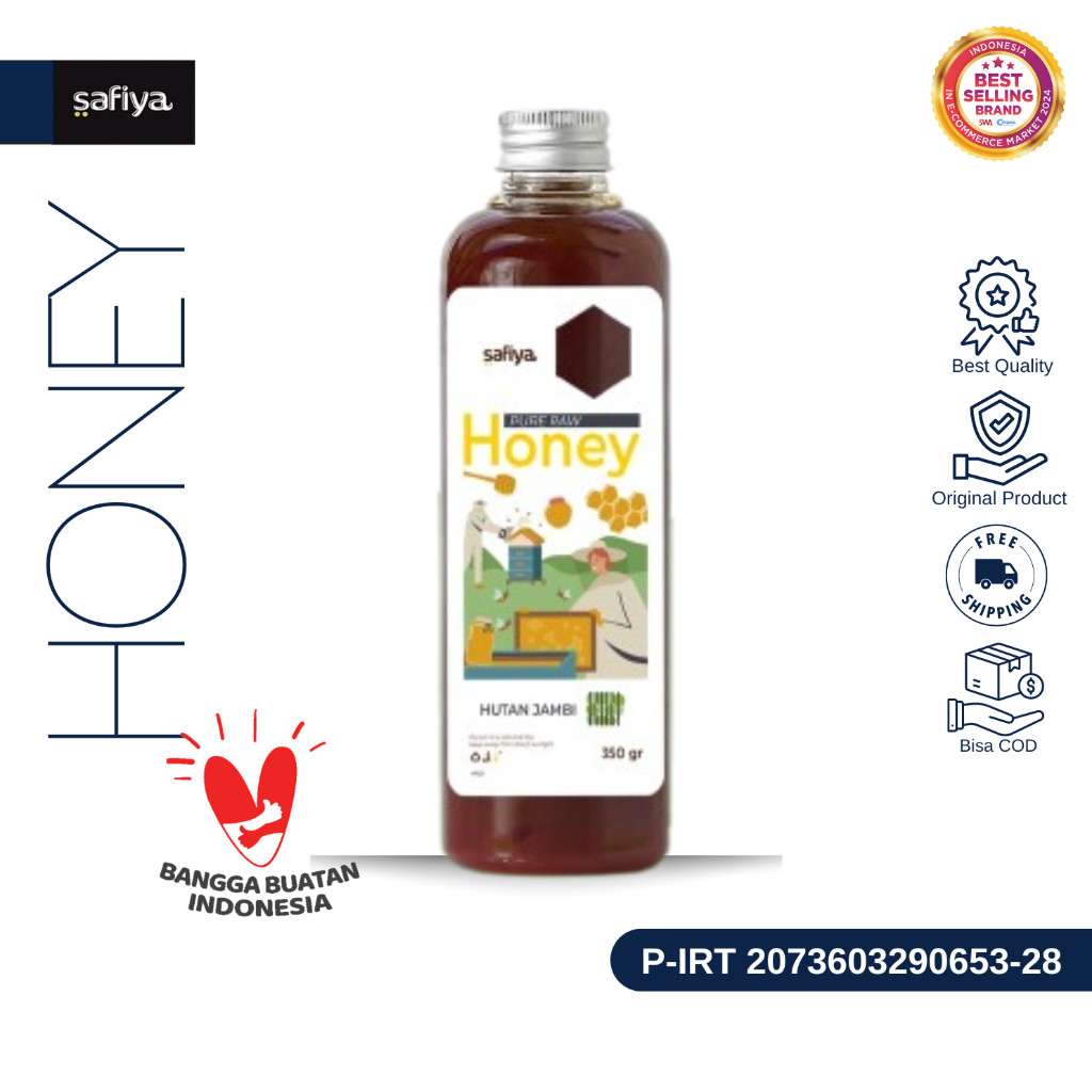 Safiya Madu Murni Hutan Jambi 350 Gram Raw Honey Asli Premium HalweyJaktim