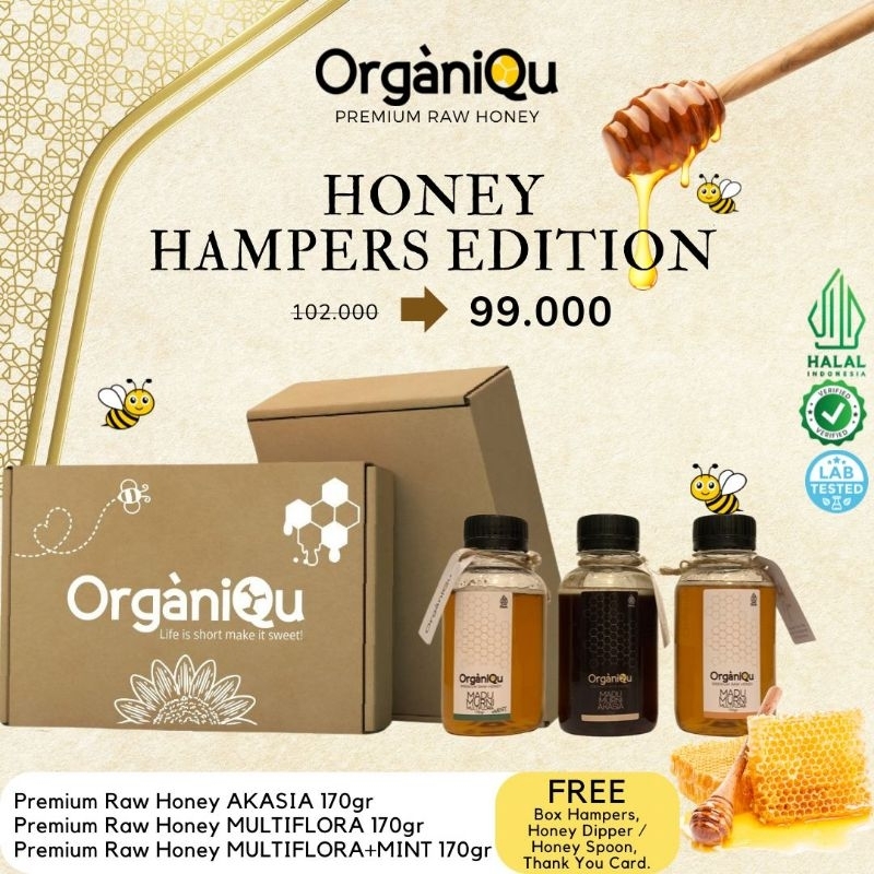 Madu Organiqu Madu Raw Honey Premium  tanpa Campuran/ Mixing Proses Higinis