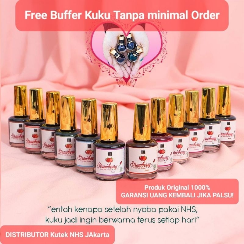 (Free Buffer Tanpa Minimal order) Henna Kuku -Kutek Henna Mini Halal 14 ML (Ukuran besar)
