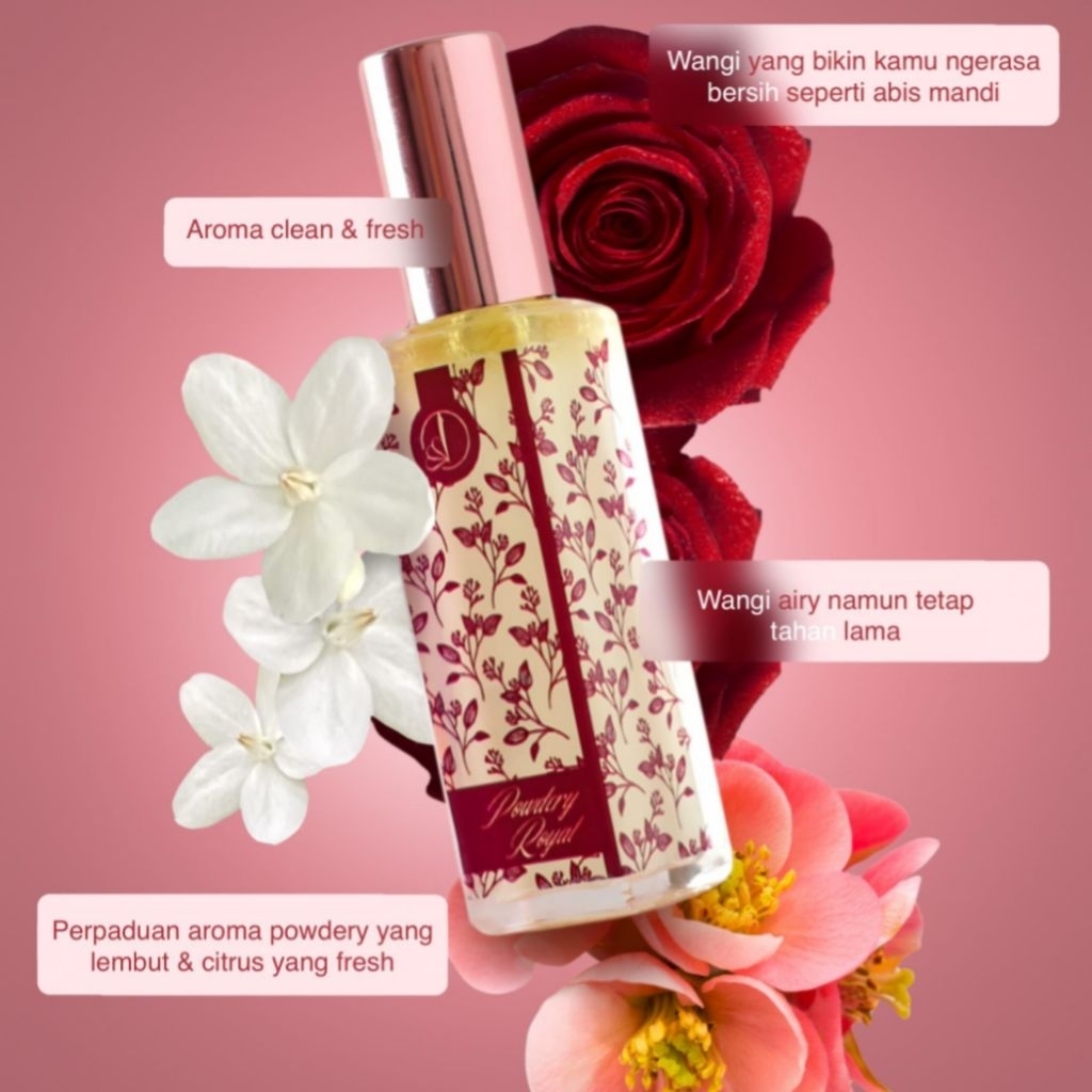 Parfum Powdery Royal Dien Perfume Powdery Fresh Floral Wangi Tahan Lama Dien Perfume