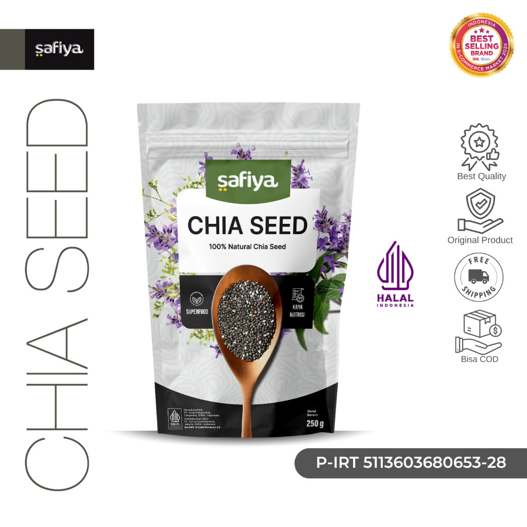 Safiya Chiaseed Organik 250 Gram Chia Seed Detox Premium HalweyJaktim