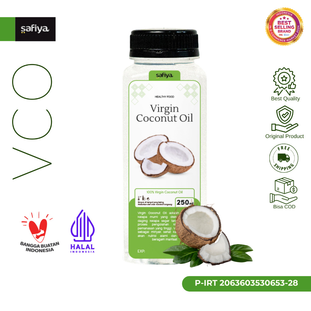 Safiya Virgin Coconut Oil 250 ML VCO Minyak Kelapa Murni Premium HalweyJaktim