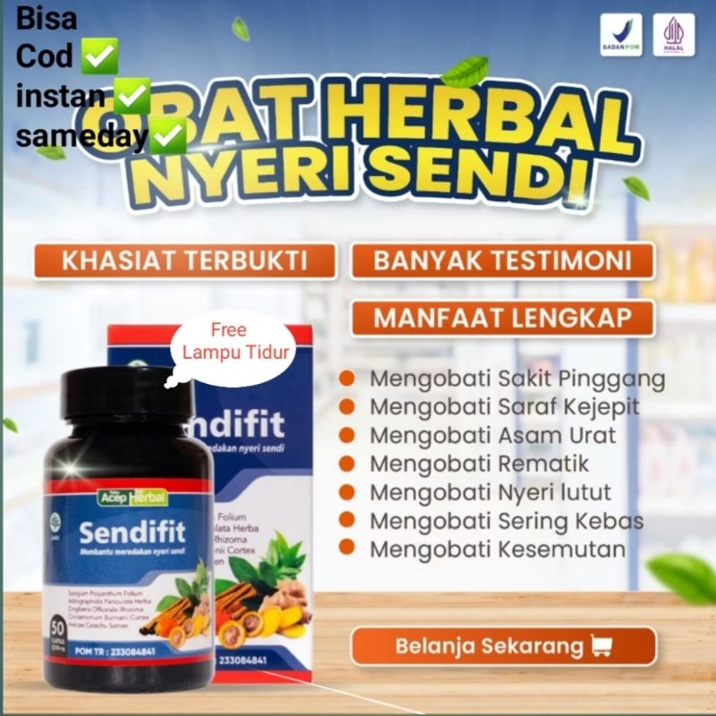 Sendifit Original Obat Saraf Kejepit Nyeri Sendi Nyeri Otot Asam Urat Rematik Kebas Kesemutan Sakit Kaki Sakit Paha Sakit Lutut Sakit Pinggang Sakit Leher Kaku Pegal Linu Tulang Osteoporosit Patah Tulang Obat Herbal