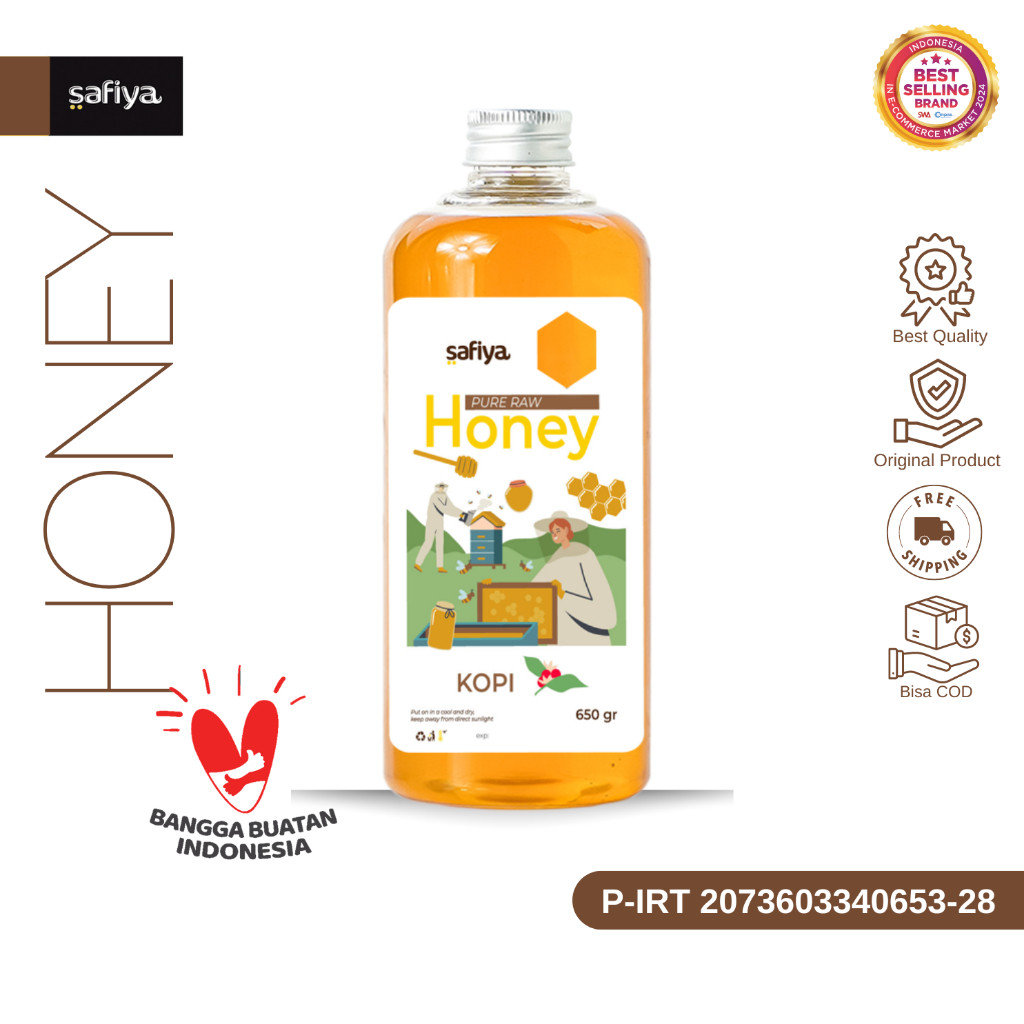 Safiya Madu Murni Kopi 650 Gram Raw Honey Premium HalweyJaktim