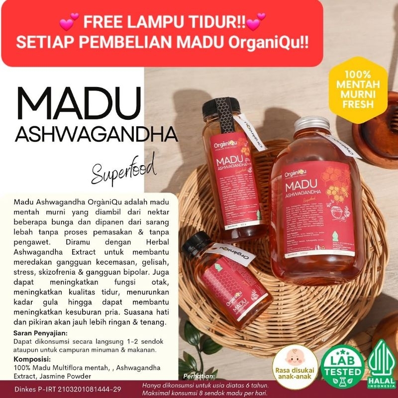 Madu Ashwaganda Superfood OrganiqueQu