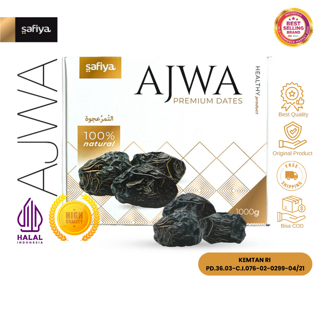 Safiya Kurma Ajwa 1 Kg Kurma Nabi Legit Asli Madinah Premium HalweyJaktim