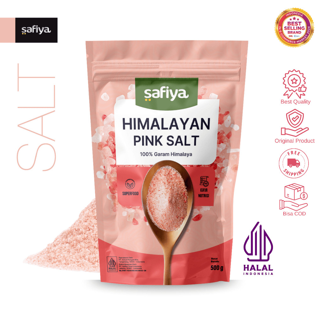 Safiya Garam Himalaya 500 Gram Pink Himalayan Salt Original Premium HalweyJaktim