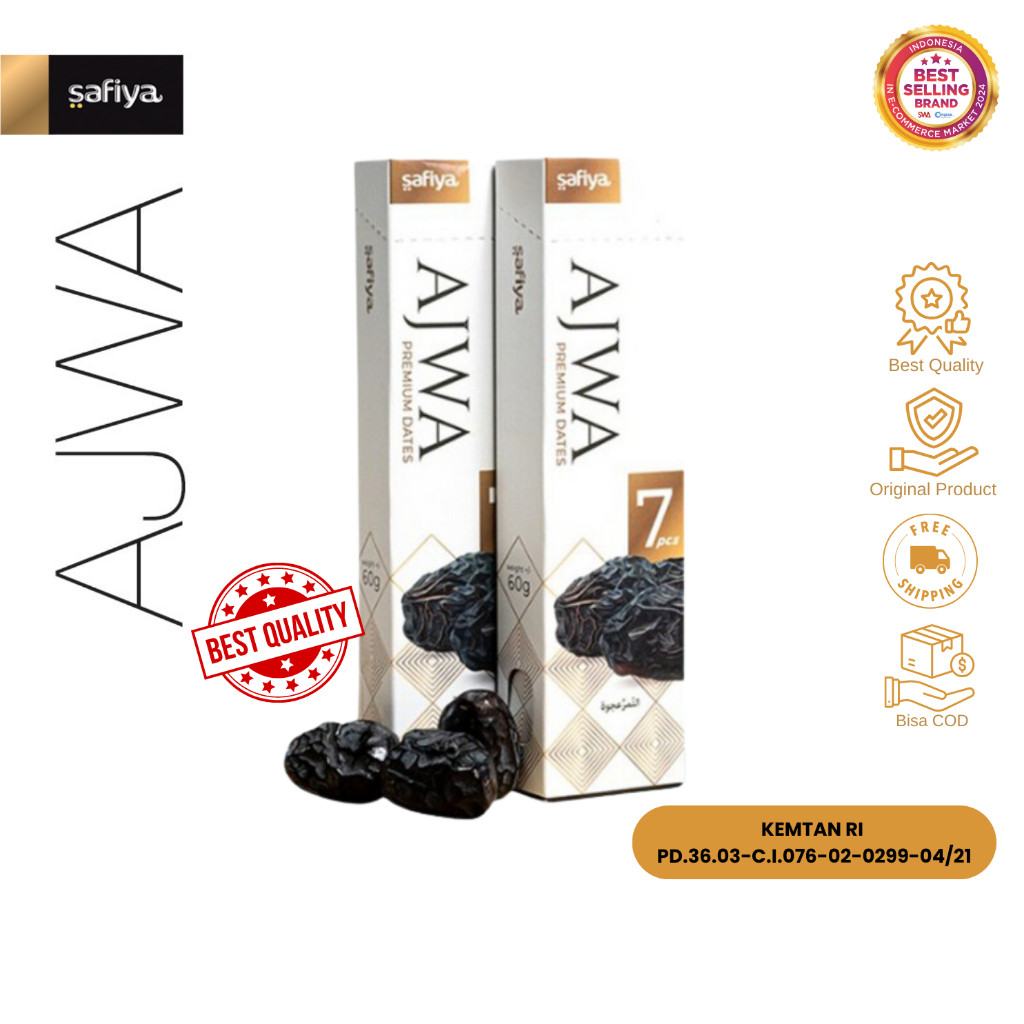Safiya Kurma Ajwa 7 Butir Kurma Madinah Nabi Original Premium HalweyJaktim