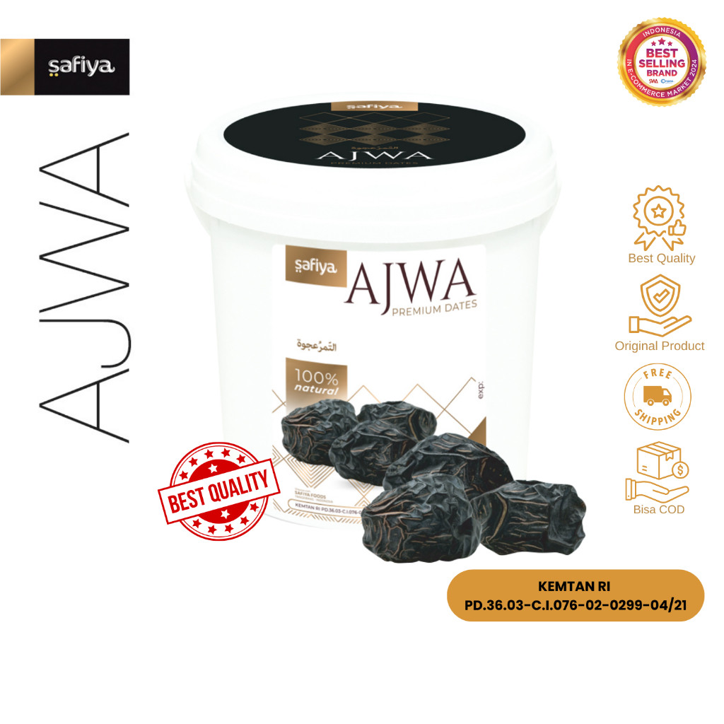 Safiya Kurma Ajwa Ember 850 Gram Kurma Madinah Nabi Original HalweyJaktim