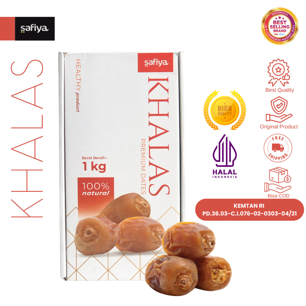 Safiya Kurma Khalas 1 Kg Kurma Kholas Legit Premium HalweyJaktim