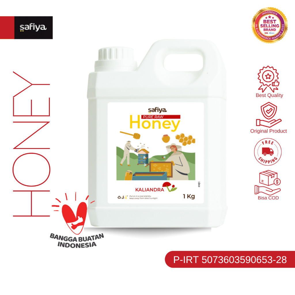 Safiya Madu Murni Kaliandra 1 Kg Raw Honey Premium HalweyJaktim