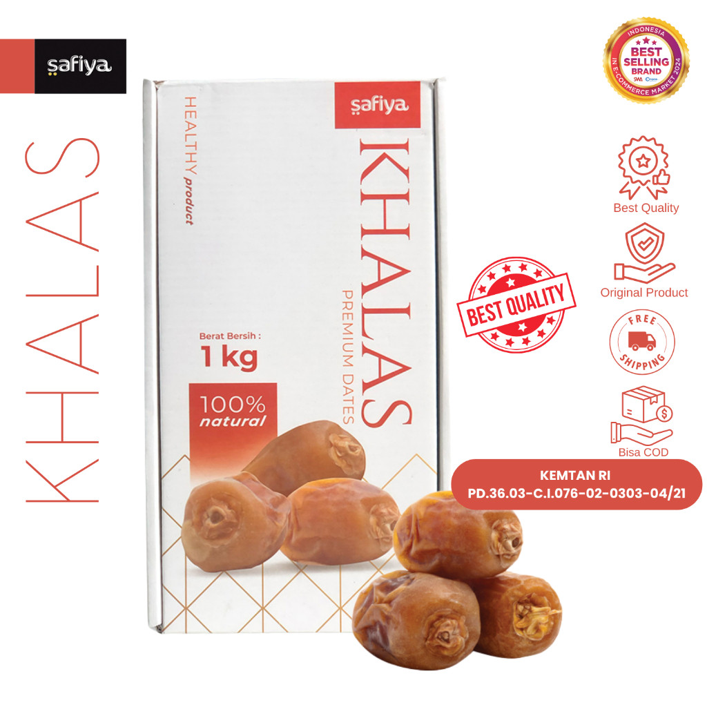 Safiya Kurma Khalas Saad 1 Kg Kholas Dates Premium HalweyJaktim