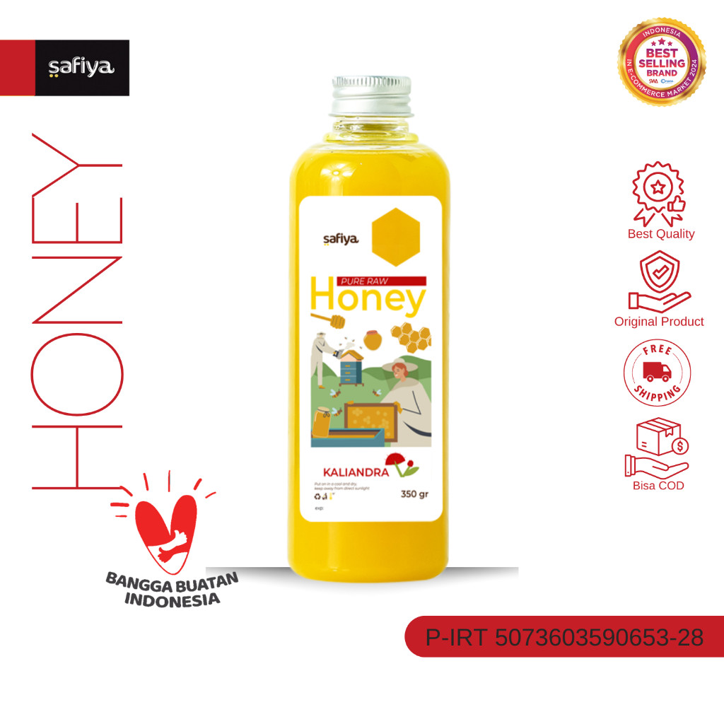 Safiya Madu Murni Kaliandra 350 Gram Raw Honey Premium HalweyJaktim