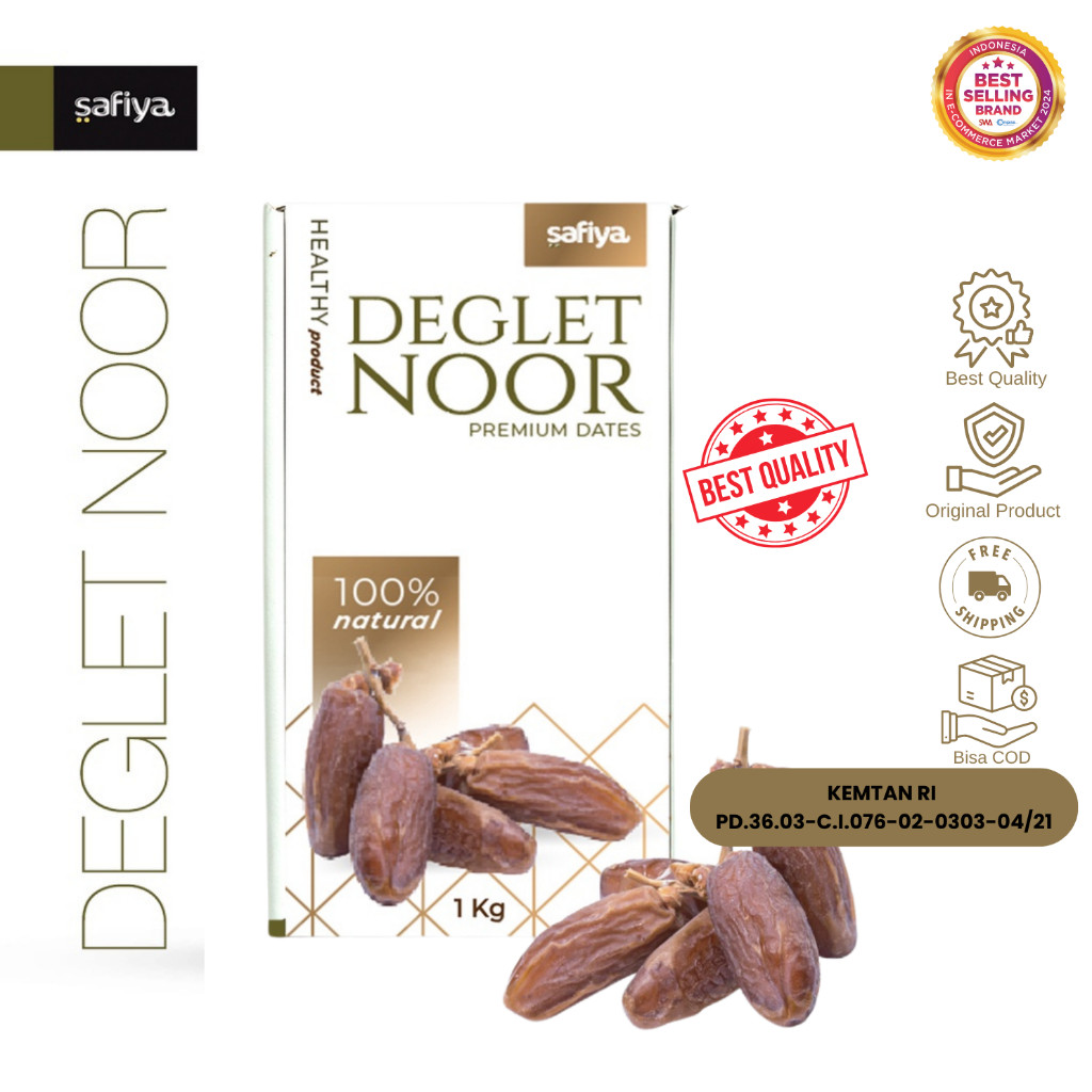 Safiya Kurma Tunisia Tangkai 1 Kg Deglet Noor Premium HalweyJaktim