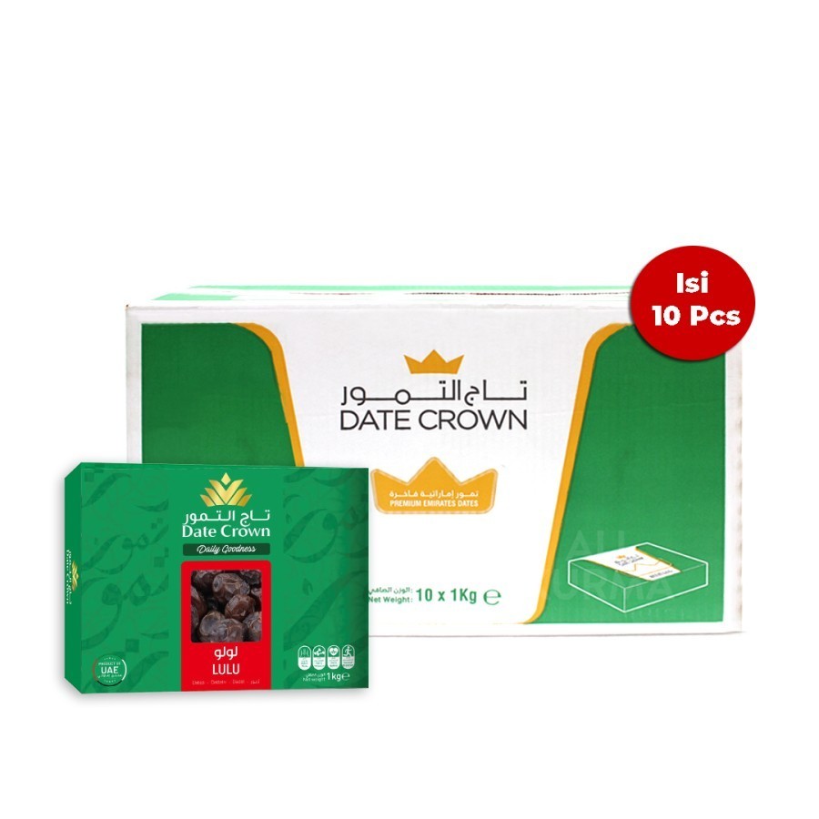 Terlaris Kurma Date Crown Lulu 1 kg – 1 Dus (isi 10 pcs)