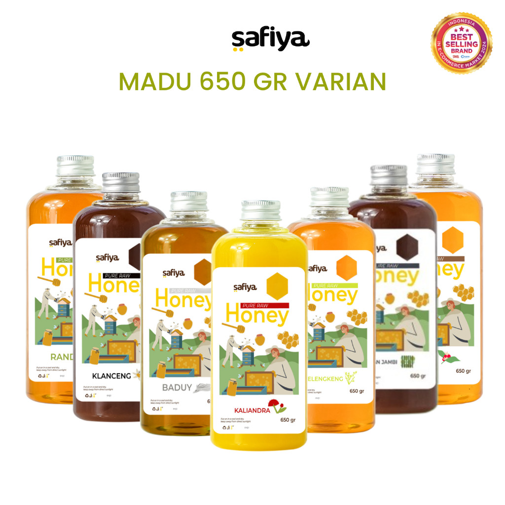 Safiya Madu Murni 650 Gram Series Varian Raw Honey Asli HalweyJaktim