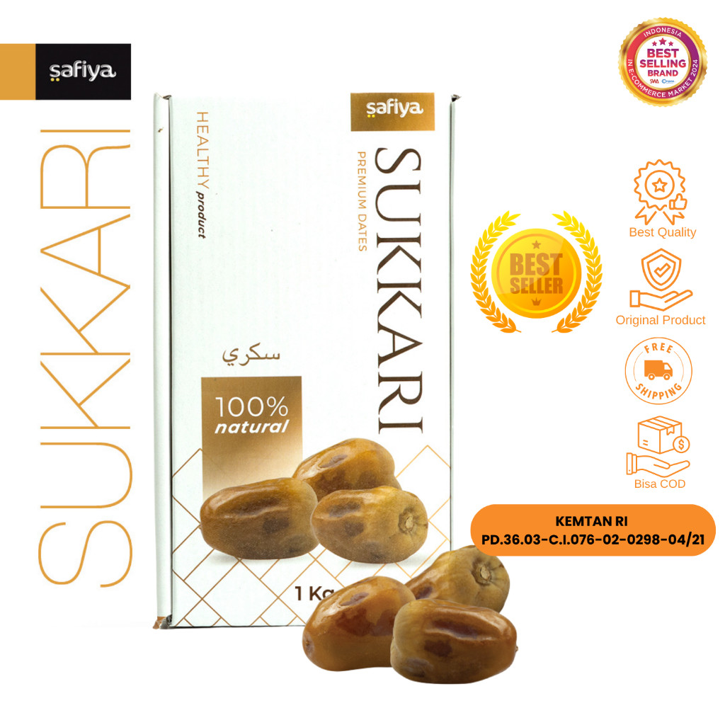 Safiya Kurma Sukari 1 Kg Sukkari King Dates Original HalweyJaktim