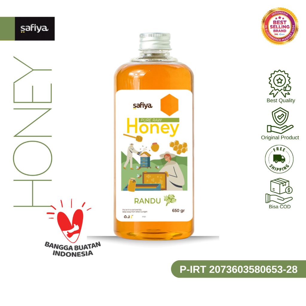 Safiya Madu Murni Randu 650 Gram Raw Honey Premium HalweyJaktim