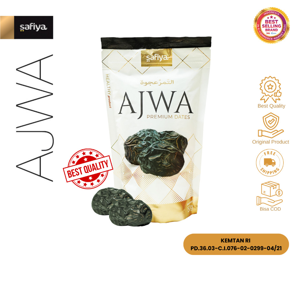 Safiya Kurma Ajwa 150 Gram Kurma Madinah Nabi Original Premium HalweyJaktim