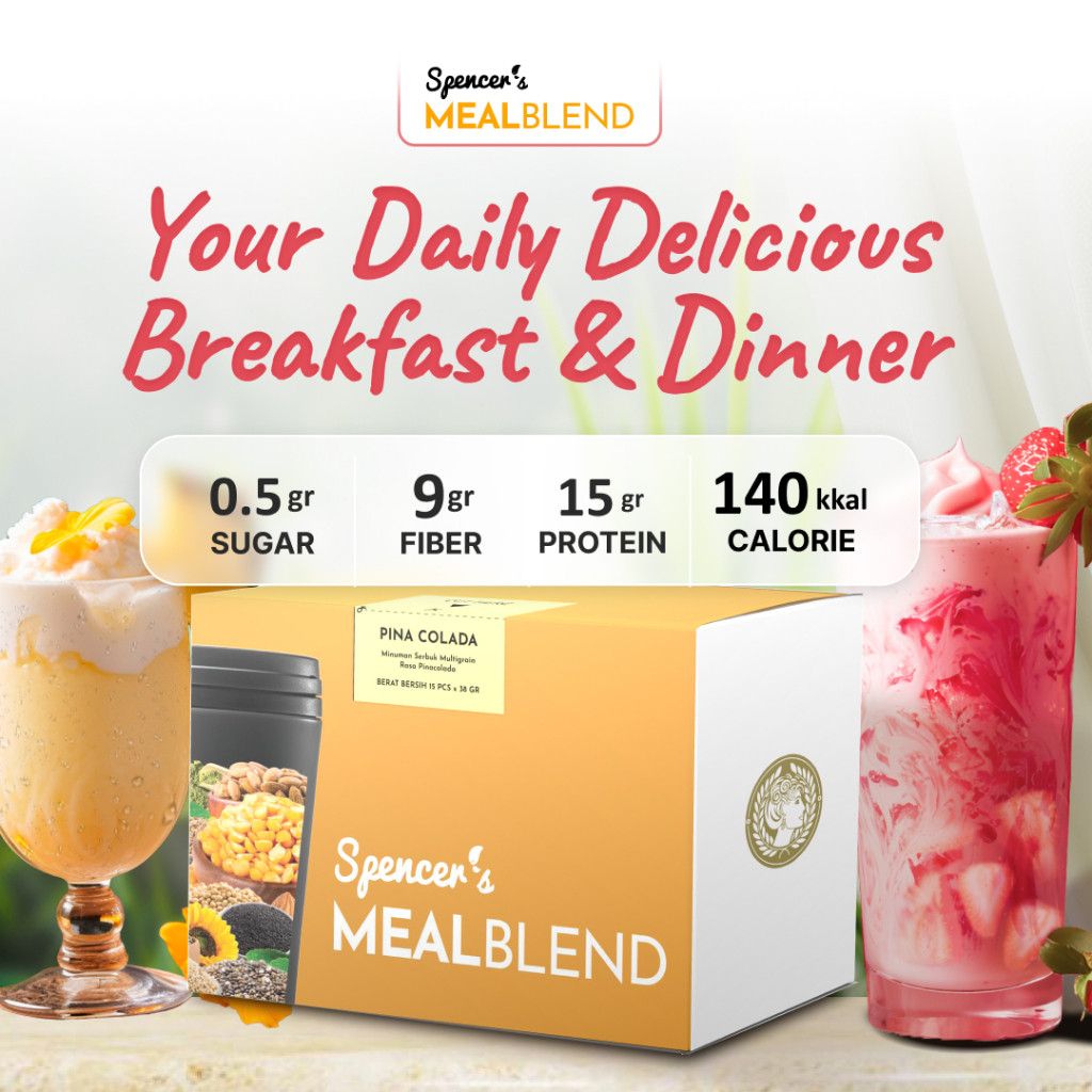 Spencer’s MealBlend – Meal Replacement Nutrisi Alami Breakfast dan Dinner untuk Bantu Nutrisi Harian