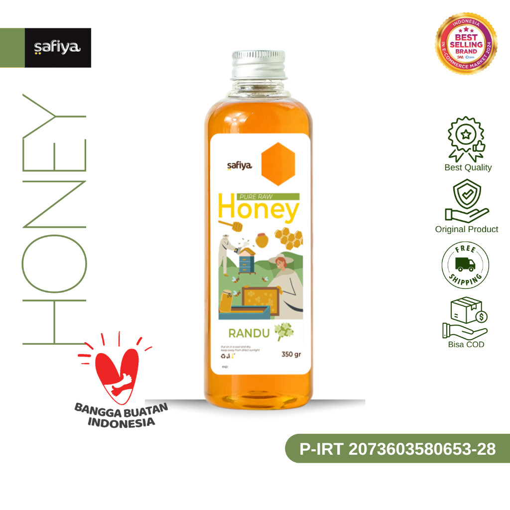 Safiya Madu Murni Randu 350 Gram Raw Honey Premium HalweyJaktim