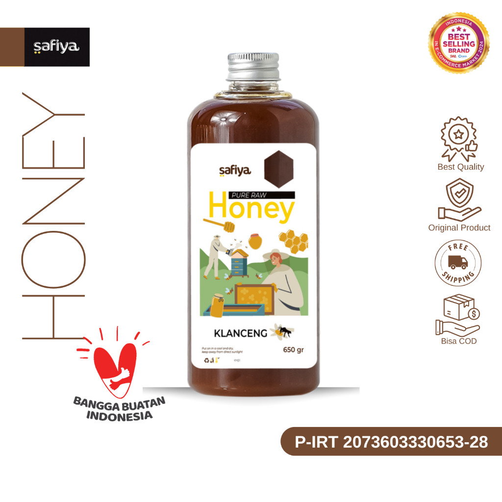 Safiya Madu Murni Klanceng 650 Gram Raw Honey Premium HalweyJaktim