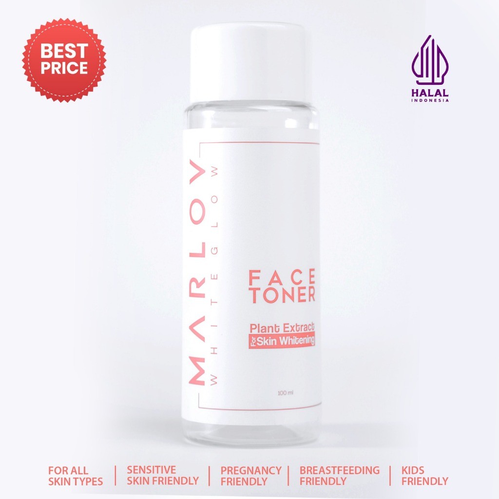 MARLOV White Glow Toner 100ml | Toner Pencerah Wajah Dengan Plant Extract, Niacinamide, & Allantoin