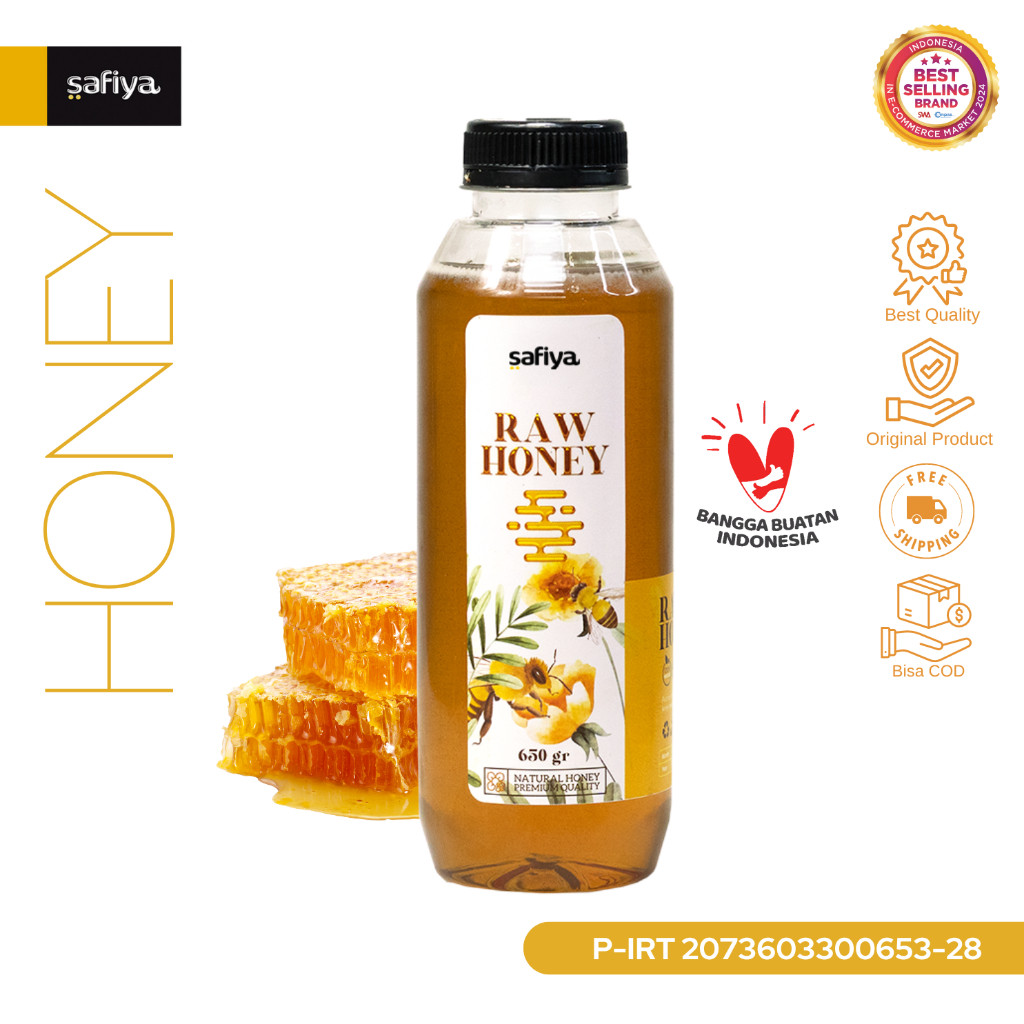 Safiya Madu Murni 650 Gram Multiflora Raw Honey Asli Premium HalweyJaktim