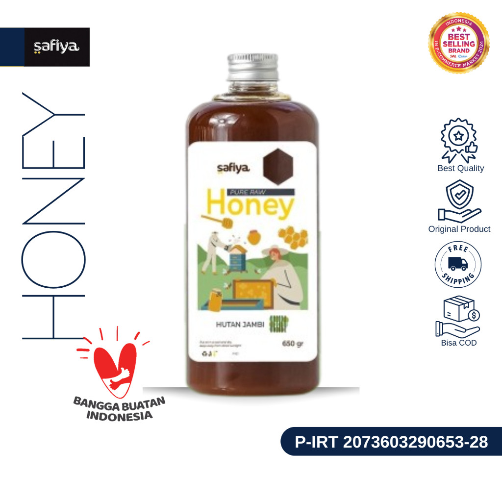 Safiya Madu Murni Hutan Jambi 650 Gram Raw Honey Premium HalweyJaktim