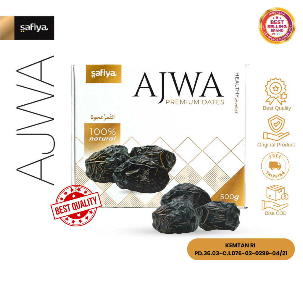 Safiya Kurma Ajwa 500 Gram Kurma Madinah Nabi Original Premium HalweyJaktim