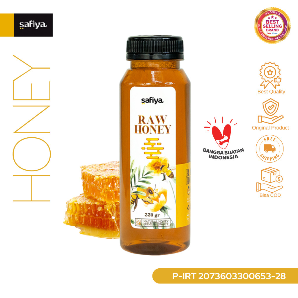 Safiya Madu Murni 350 Gram Multiflora Raw Honey Asli Premium HalweyJaktim