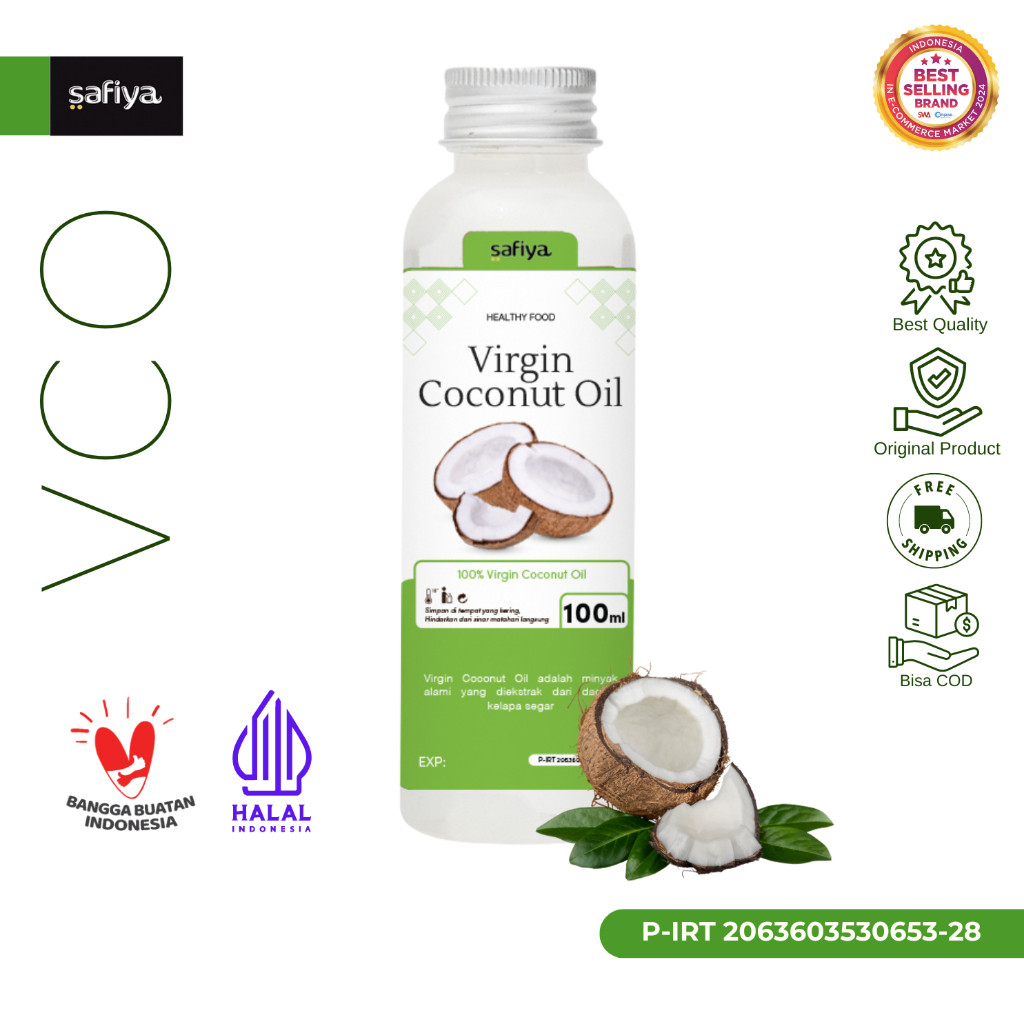 Safiya Virgin Coconut Oil 100 ML VCO Minyak Kelapa Murni Premium HalweyJaktim