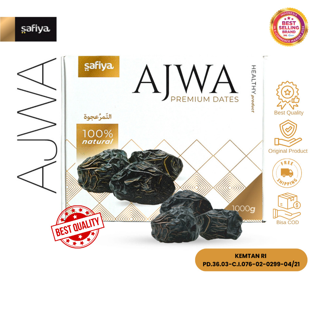 Safiya Kurma Ajwa 1 Kg Kurma Madinah Nabi Original Premium HalweyJaktim