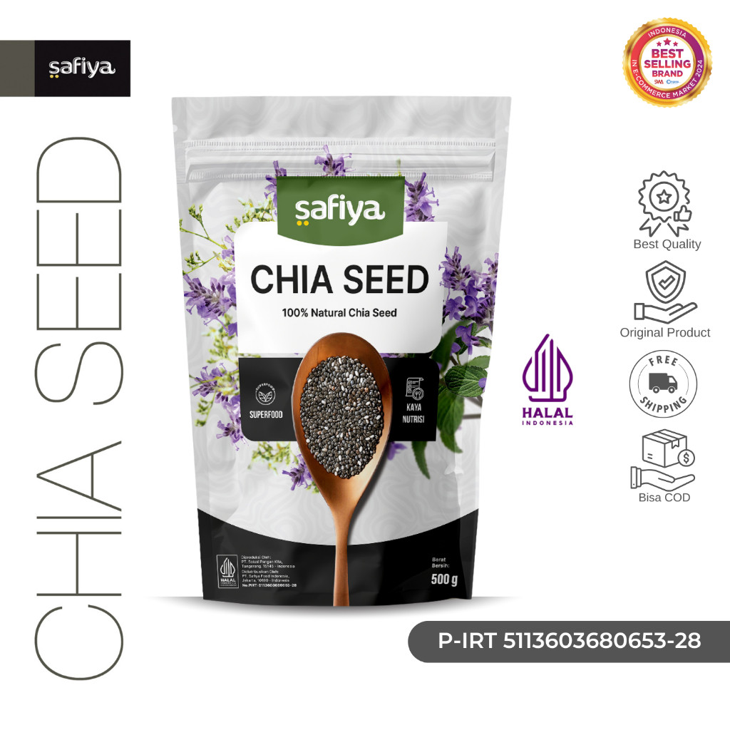 Safiya Chiaseed Organik 500 Gram Chia Seed Detox Premium HalweyJaktim