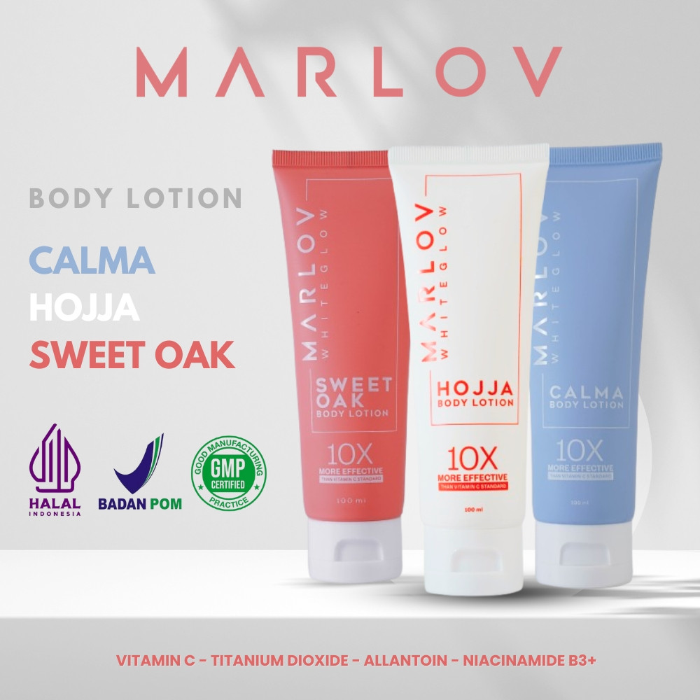 MARLOV Body Lotion Paket Hemat 3 varian ukuran 100ml 10x lebih efektif  hanbody henbody bodi lotion