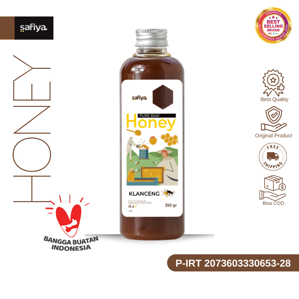 Safiya Madu Murni Klanceng 350 Gram Raw Honey Premium HalweyJaktim