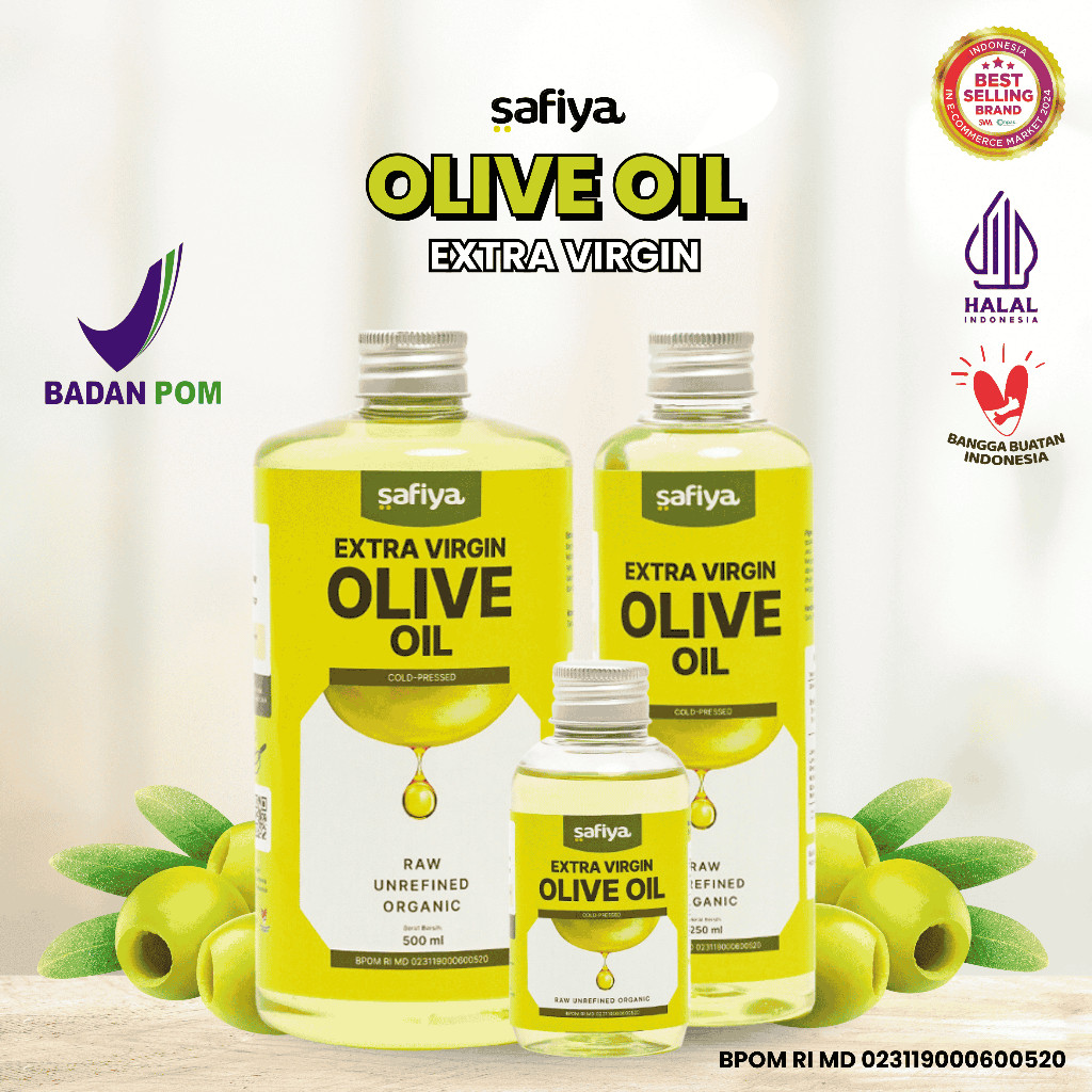 Safiya Minyak Zaitun 500 ML Extra Virgin Olive Oil Murni Organik HalweyJaktim