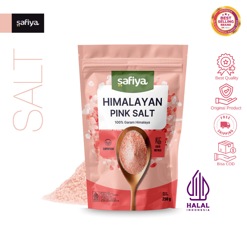 Safiya Garam Himalaya 250 Gram Pink Himalayan Salt Original Premium HalweyJaktim