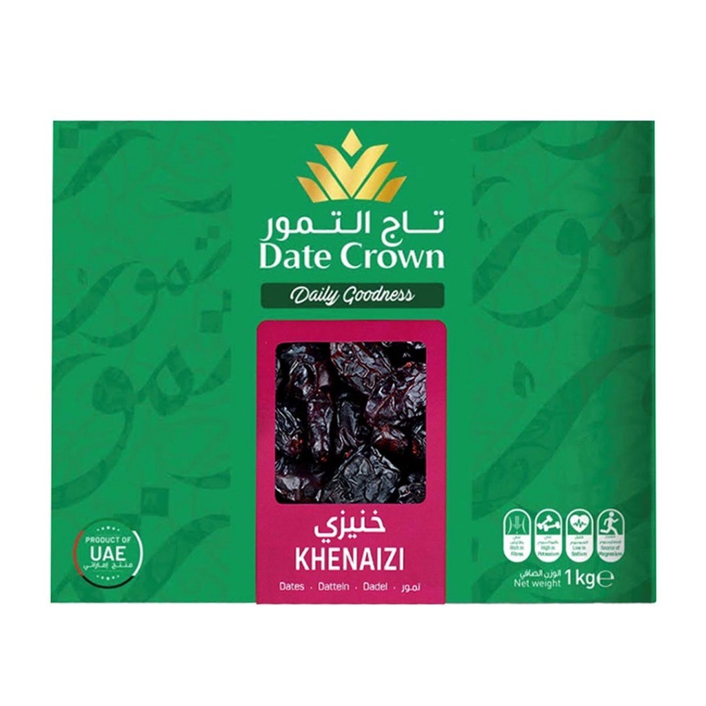Terlaris Date Crown Kurma Khenaizi (1kg) dari UAE in Box