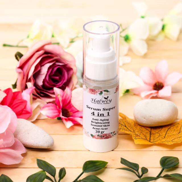 Halwey Serum Super 4in1 for Anti Aging, Anti Acne, Scar, Sensitif Skin and Brightening. 30gr