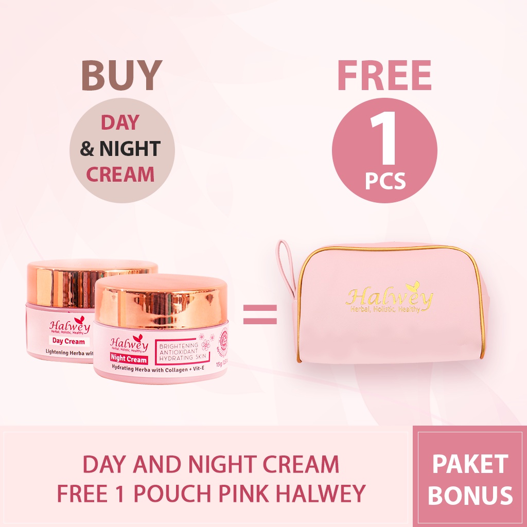 Halwey Day and Night Paket Gratisan Pouch