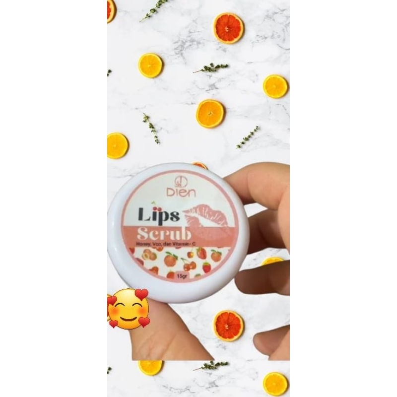Lips Scrub By Dien Mencerahkan dan Menutrisi bibir bahan alami