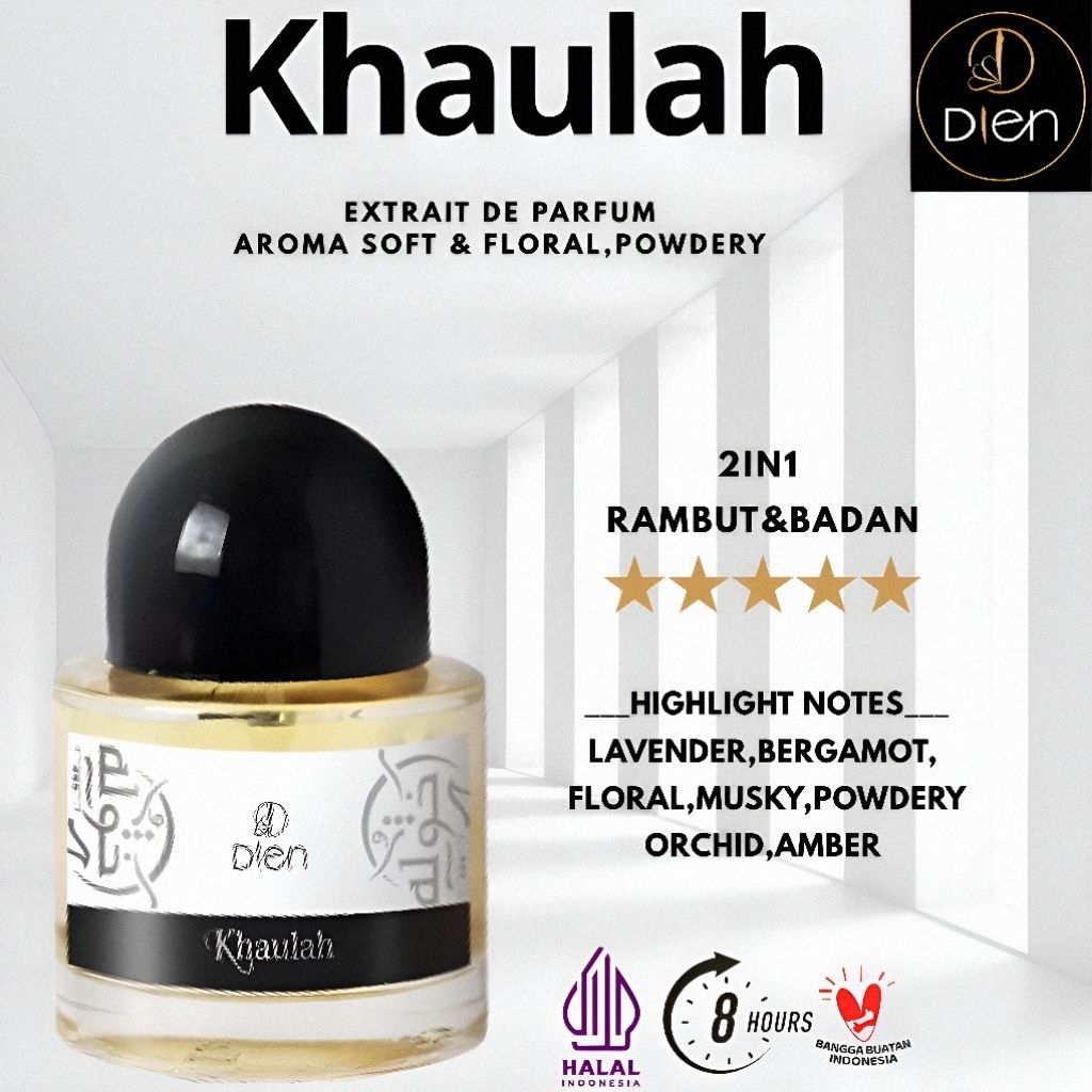 Parfum Khaulah Dien wangi Tahan lama 30 ml non alkohol
