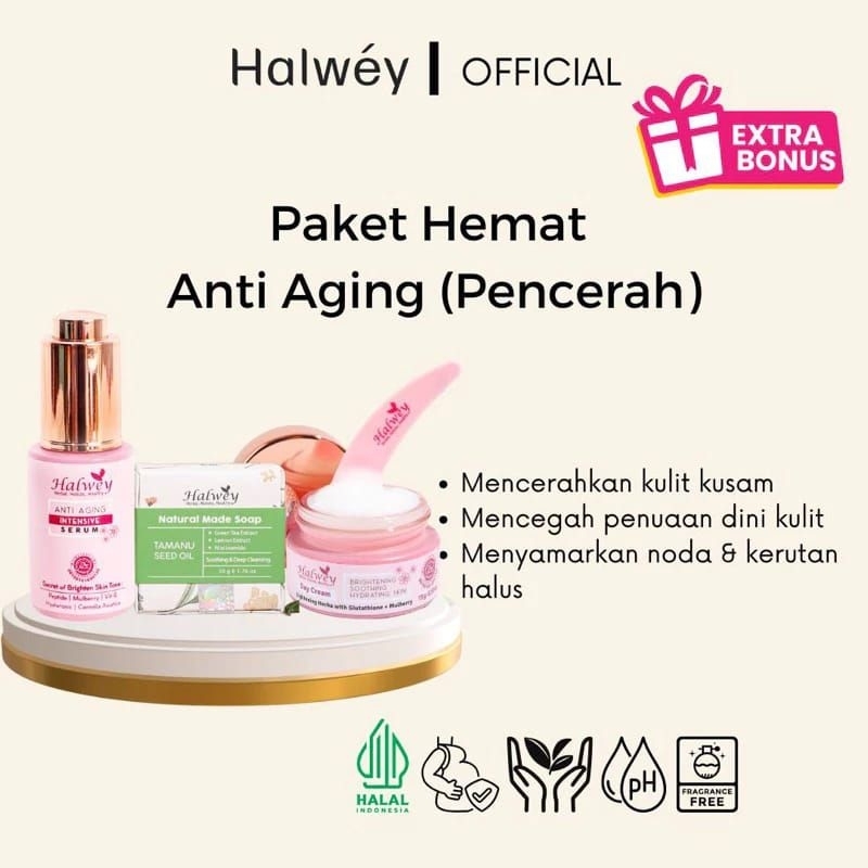 Paket Hemat Siang Halwey Skin Care
