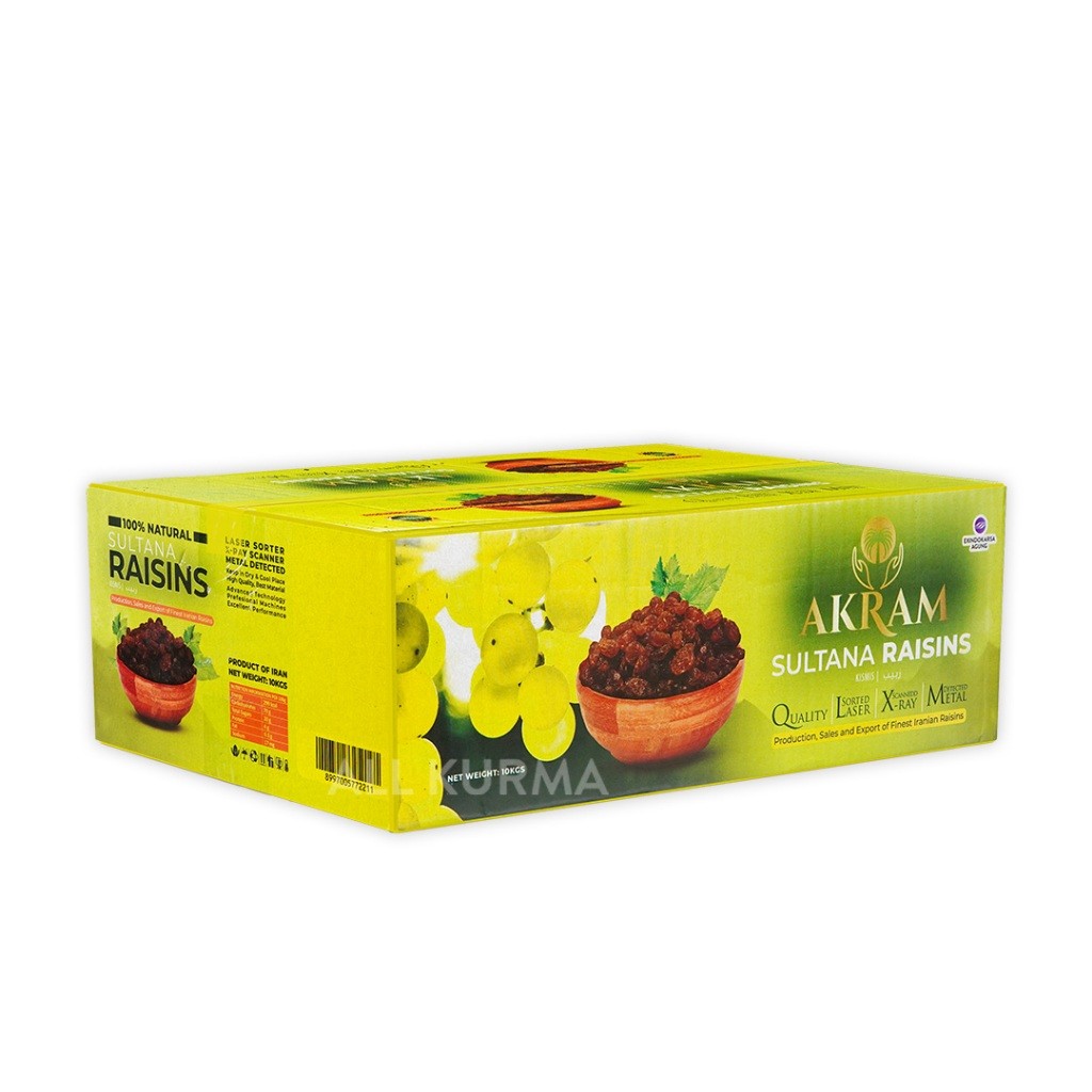 Terlaris Kismis Akram Sultana Raisin Hitam 10 Kg