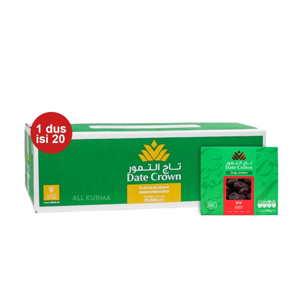 Terlaris Kurma Date Crown Lulu 500 gr BOX – 1 Dus