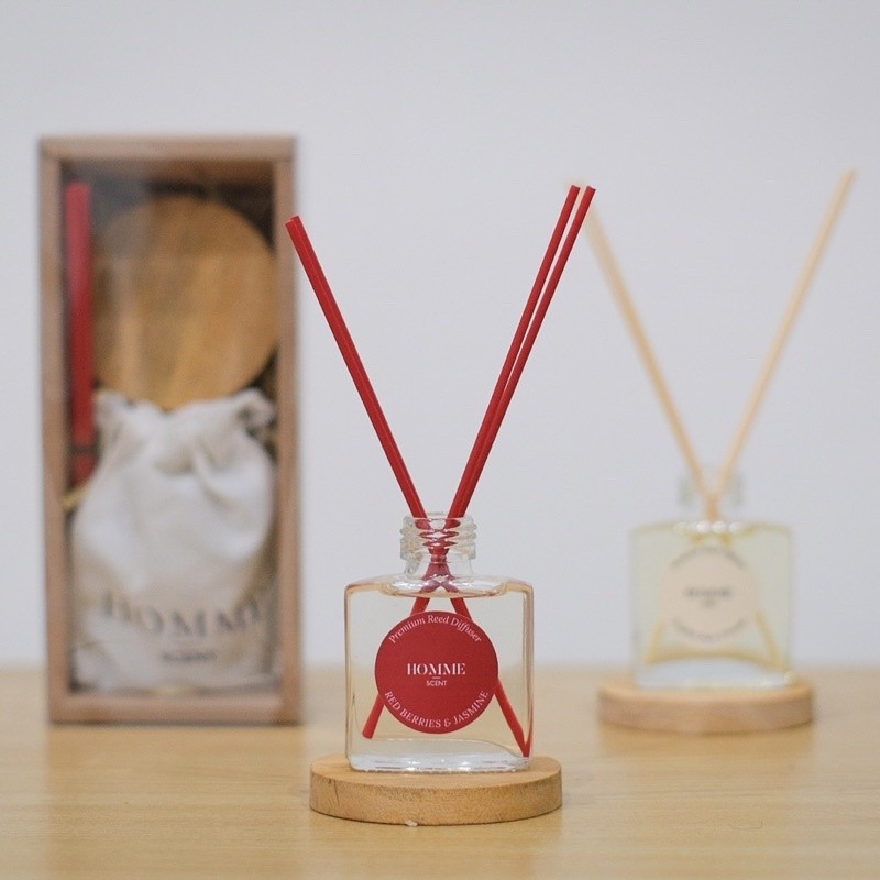 Terlaris Premium Reed Difusser | Pengharum Ruangan | Gift Set | Homme Scent
