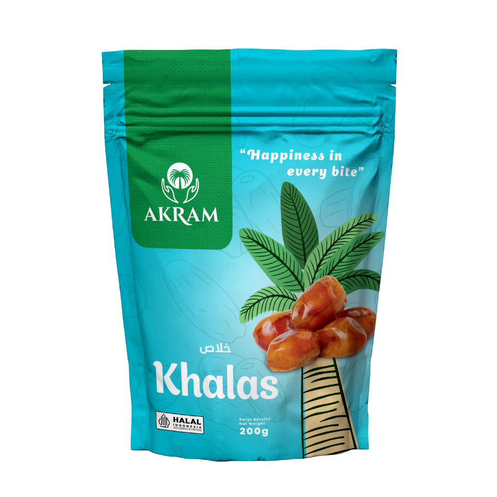 Terlaris Kurma Khalas Akram 200 gram